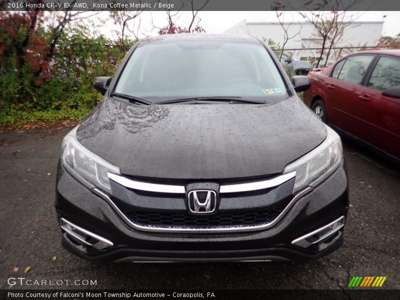Kona Coffee Metallic / Beige 2016 Honda CR-V EX AWD
