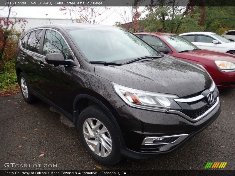 Kona Coffee Metallic / Beige 2016 Honda CR-V EX AWD