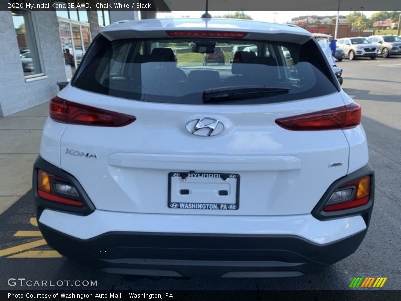 Chalk White / Black 2020 Hyundai Kona SE AWD