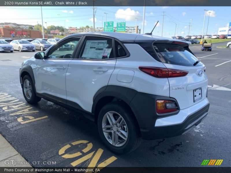 Chalk White / Black 2020 Hyundai Kona SE AWD