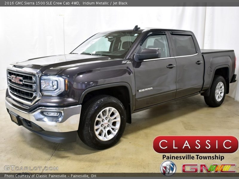 Iridium Metallic / Jet Black 2016 GMC Sierra 1500 SLE Crew Cab 4WD