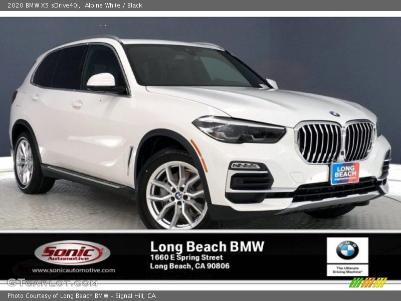 Alpine White / Black 2020 BMW X5 sDrive40i