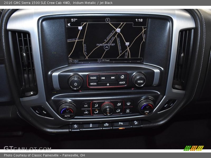 Iridium Metallic / Jet Black 2016 GMC Sierra 1500 SLE Crew Cab 4WD