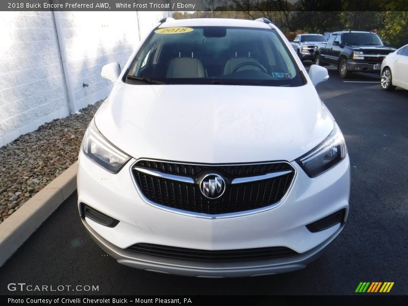 White Frost Tricoat / Ebony 2018 Buick Encore Preferred AWD