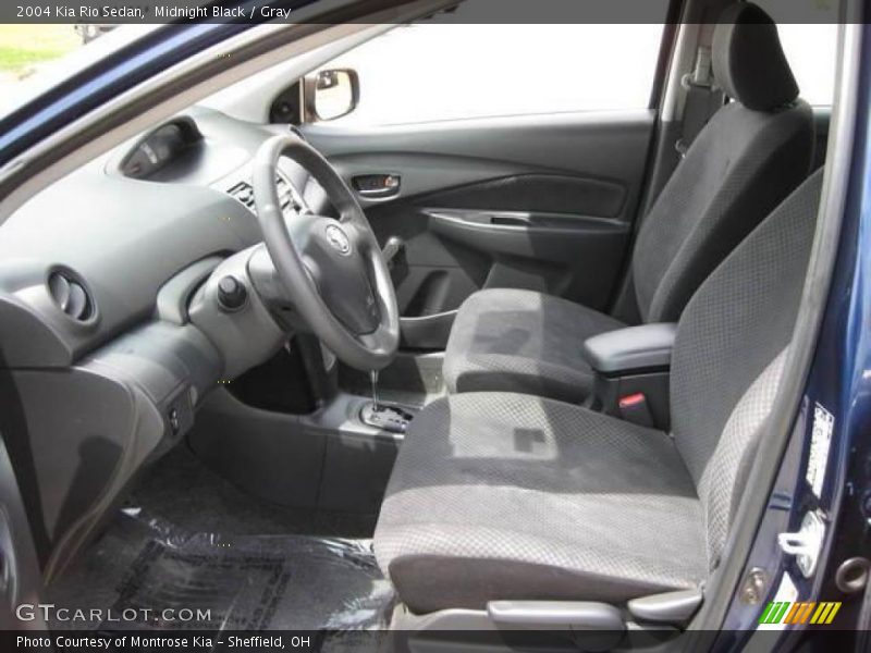 Midnight Black / Gray 2004 Kia Rio Sedan