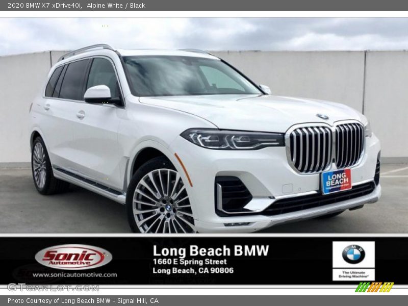 Alpine White / Black 2020 BMW X7 xDrive40i