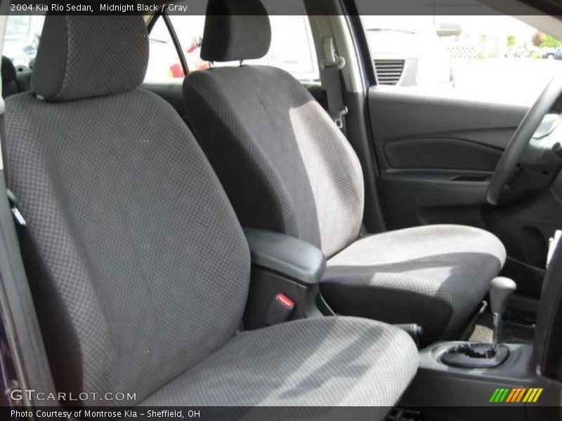 Midnight Black / Gray 2004 Kia Rio Sedan