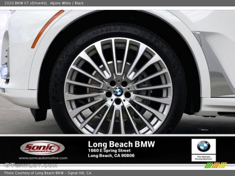 Alpine White / Black 2020 BMW X7 xDrive40i