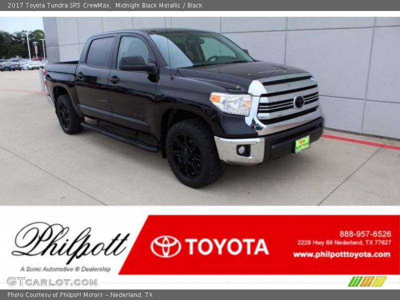 Midnight Black Metallic / Black 2017 Toyota Tundra SR5 CrewMax