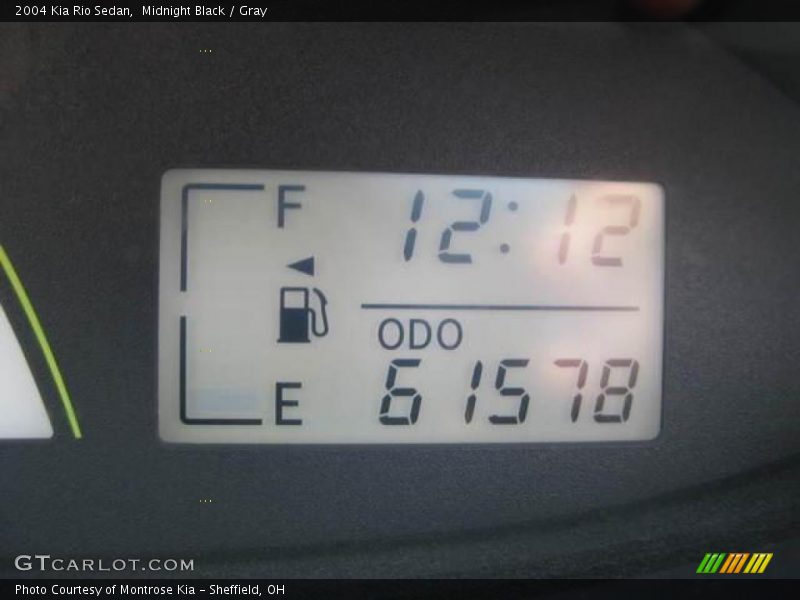 Midnight Black / Gray 2004 Kia Rio Sedan