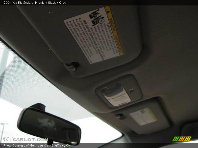 Midnight Black / Gray 2004 Kia Rio Sedan