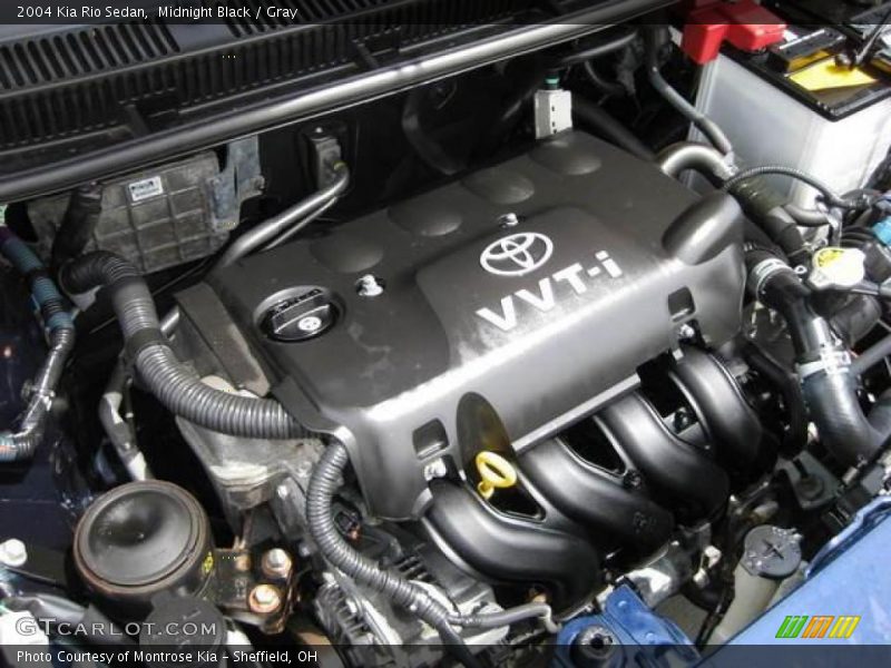 Midnight Black / Gray 2004 Kia Rio Sedan