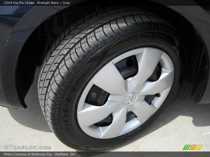 Midnight Black / Gray 2004 Kia Rio Sedan