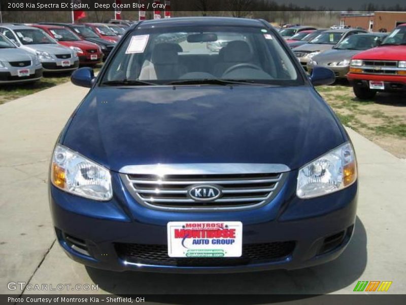 Deep Ocean Blue / Gray 2008 Kia Spectra EX Sedan