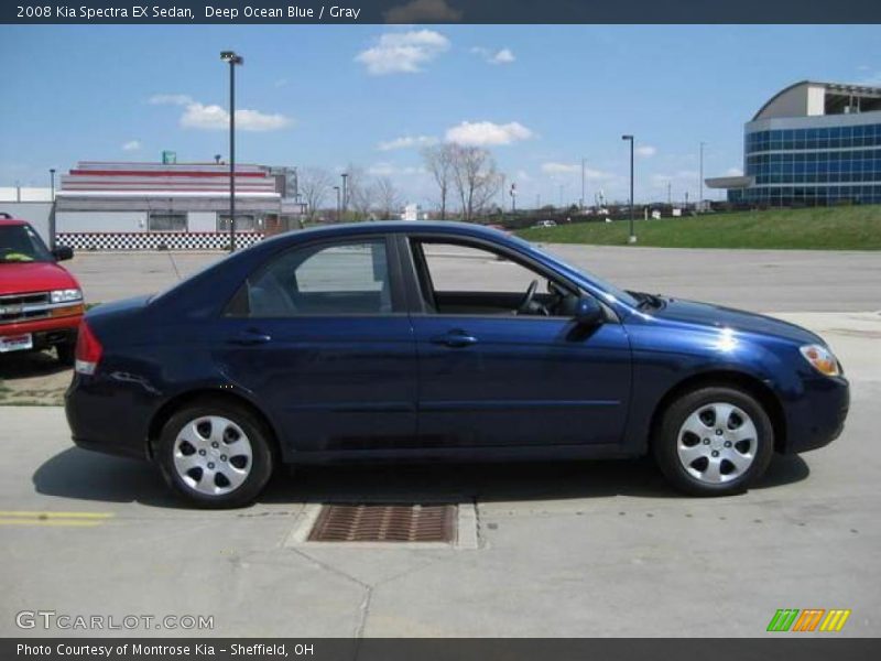 Deep Ocean Blue / Gray 2008 Kia Spectra EX Sedan