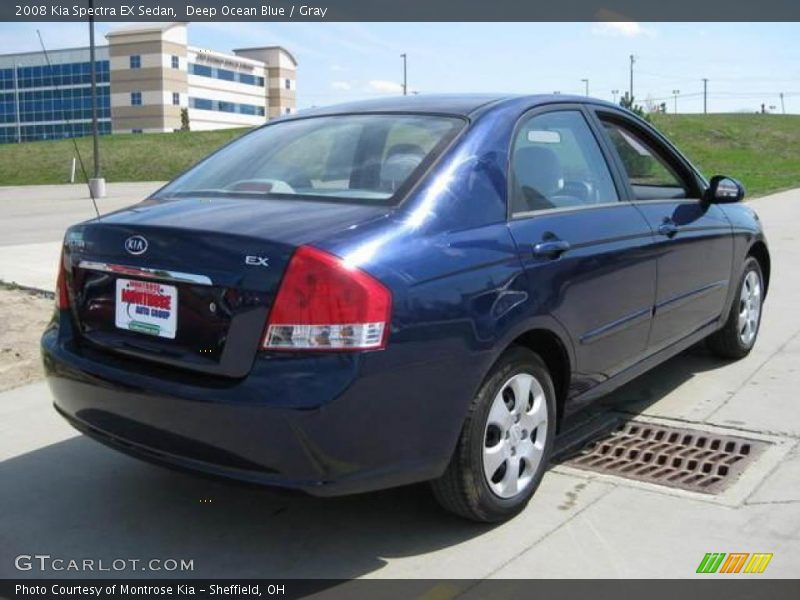 Deep Ocean Blue / Gray 2008 Kia Spectra EX Sedan