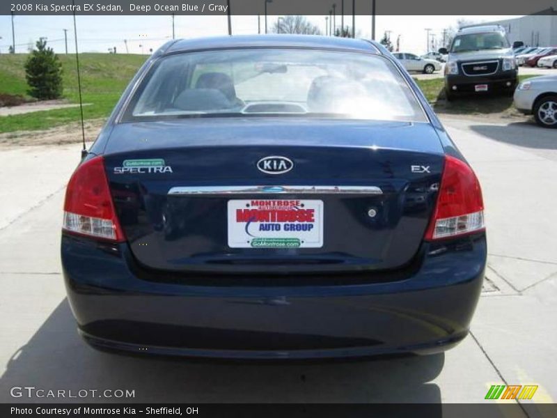 Deep Ocean Blue / Gray 2008 Kia Spectra EX Sedan