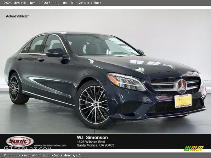 Lunar Blue Metallic / Black 2020 Mercedes-Benz C 300 Sedan