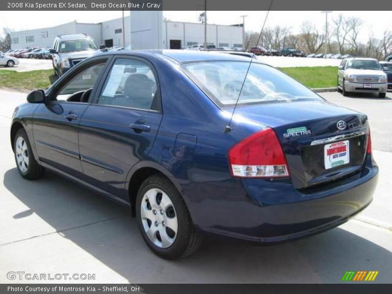 Deep Ocean Blue / Gray 2008 Kia Spectra EX Sedan