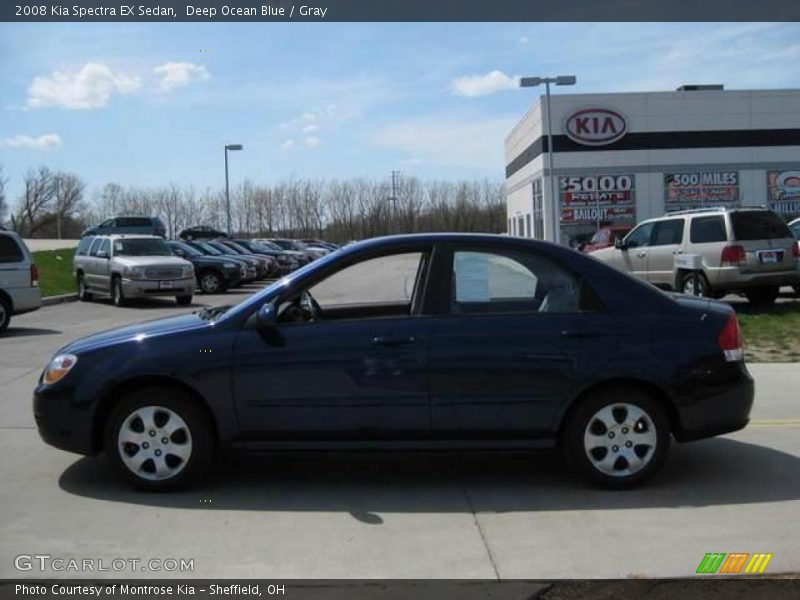 Deep Ocean Blue / Gray 2008 Kia Spectra EX Sedan