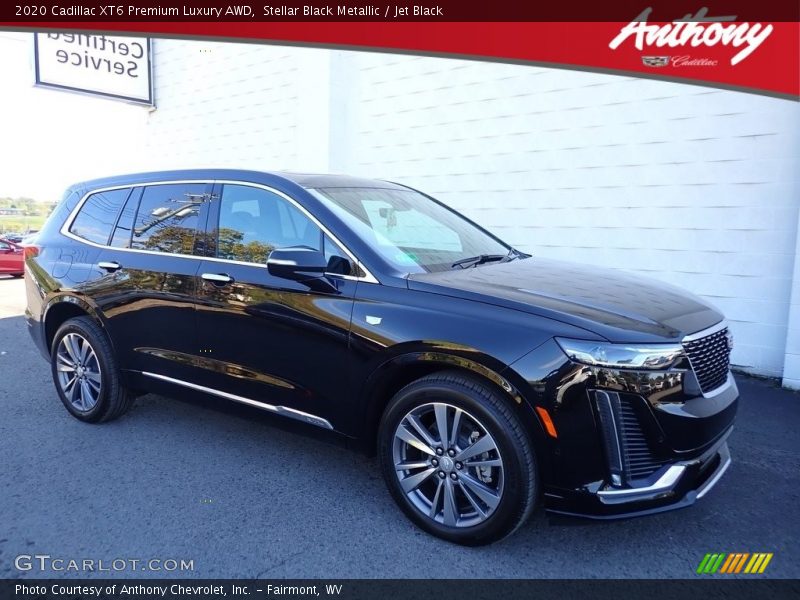 Stellar Black Metallic / Jet Black 2020 Cadillac XT6 Premium Luxury AWD