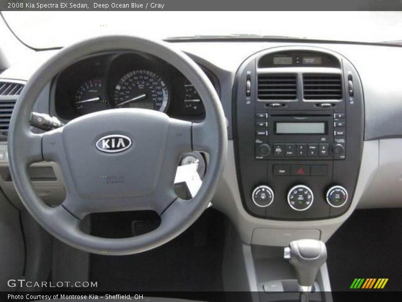 Deep Ocean Blue / Gray 2008 Kia Spectra EX Sedan