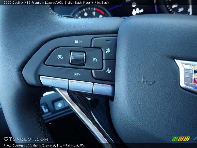 Stellar Black Metallic / Jet Black 2020 Cadillac XT6 Premium Luxury AWD