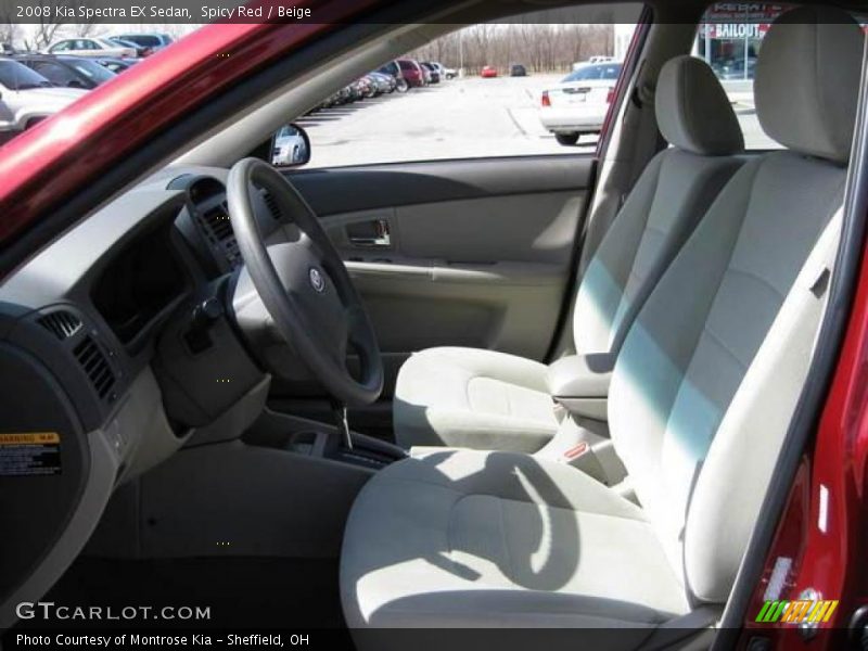Spicy Red / Beige 2008 Kia Spectra EX Sedan
