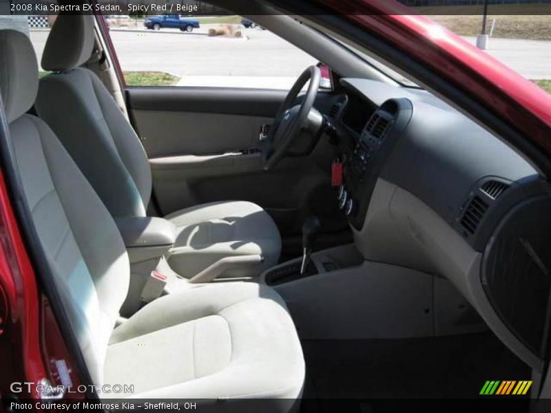Spicy Red / Beige 2008 Kia Spectra EX Sedan