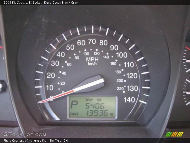 Deep Ocean Blue / Gray 2008 Kia Spectra EX Sedan