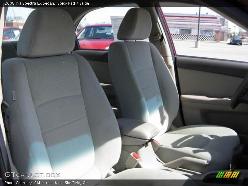 Spicy Red / Beige 2008 Kia Spectra EX Sedan