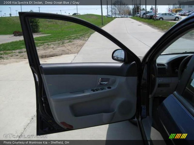 Deep Ocean Blue / Gray 2008 Kia Spectra EX Sedan