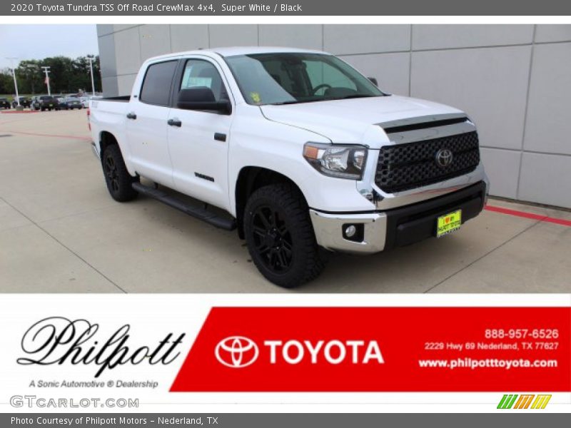 Super White / Black 2020 Toyota Tundra TSS Off Road CrewMax 4x4