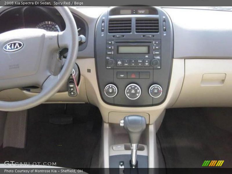 Spicy Red / Beige 2008 Kia Spectra EX Sedan