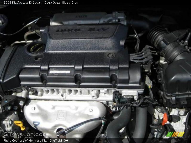 Deep Ocean Blue / Gray 2008 Kia Spectra EX Sedan