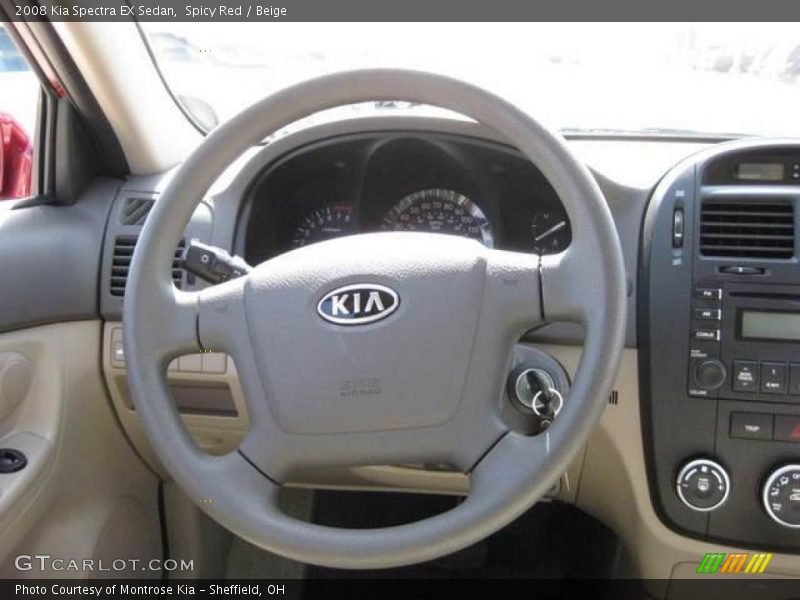 Spicy Red / Beige 2008 Kia Spectra EX Sedan