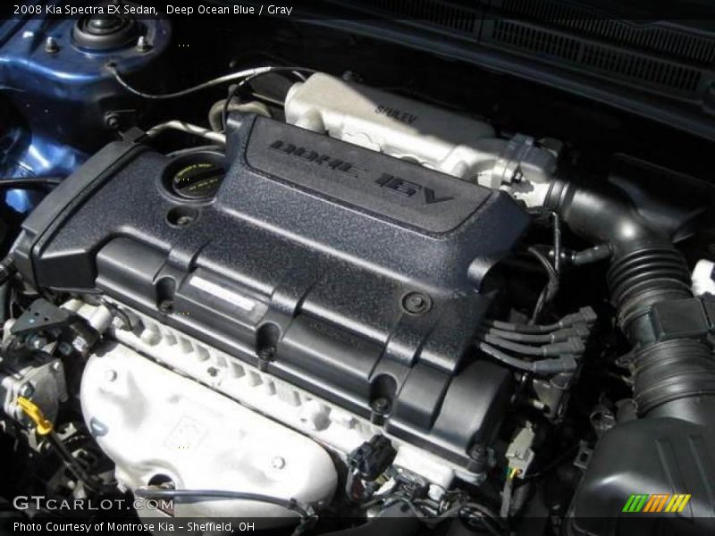 Deep Ocean Blue / Gray 2008 Kia Spectra EX Sedan