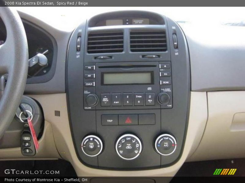 Spicy Red / Beige 2008 Kia Spectra EX Sedan