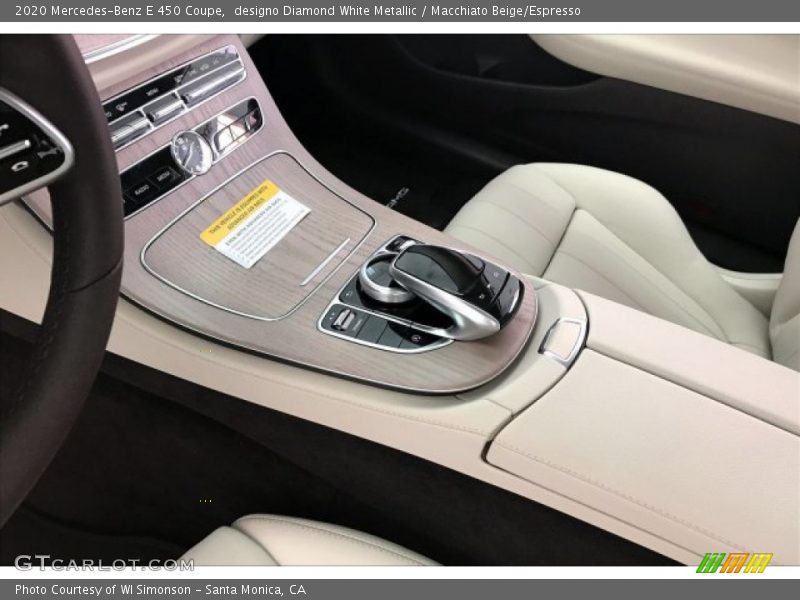 designo Diamond White Metallic / Macchiato Beige/Espresso 2020 Mercedes-Benz E 450 Coupe