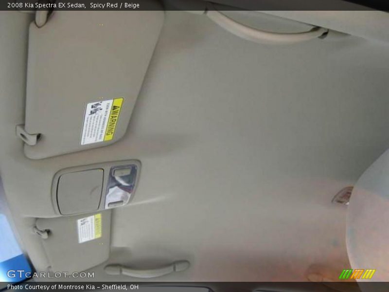 Spicy Red / Beige 2008 Kia Spectra EX Sedan