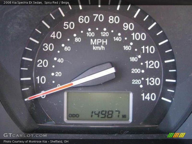 Spicy Red / Beige 2008 Kia Spectra EX Sedan