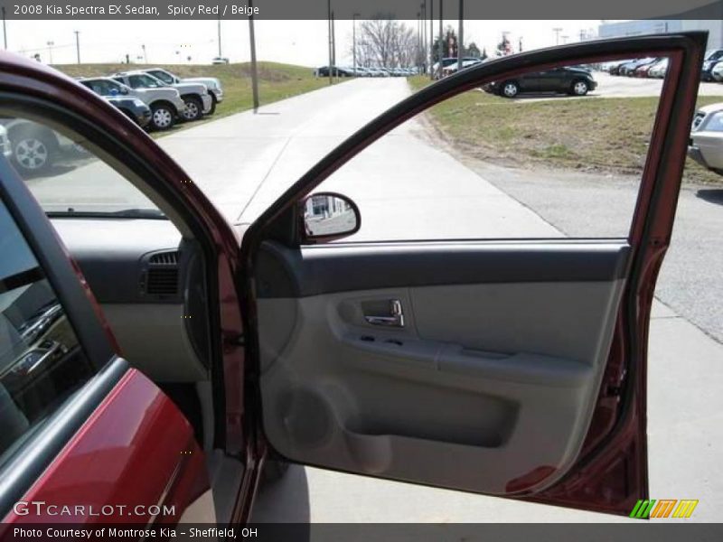 Spicy Red / Beige 2008 Kia Spectra EX Sedan