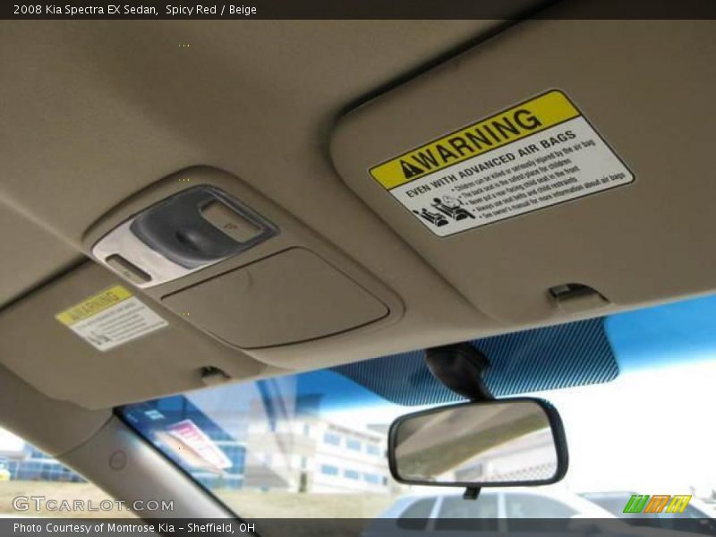 Spicy Red / Beige 2008 Kia Spectra EX Sedan