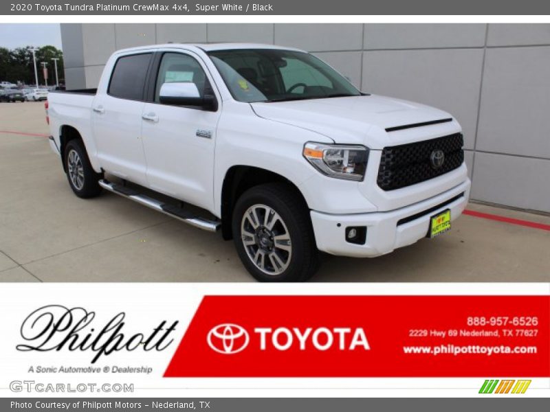 Super White / Black 2020 Toyota Tundra Platinum CrewMax 4x4
