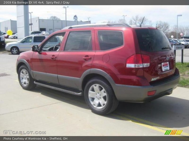 Spicy Red / Gray 2009 Kia Borrego EX V6 4x4