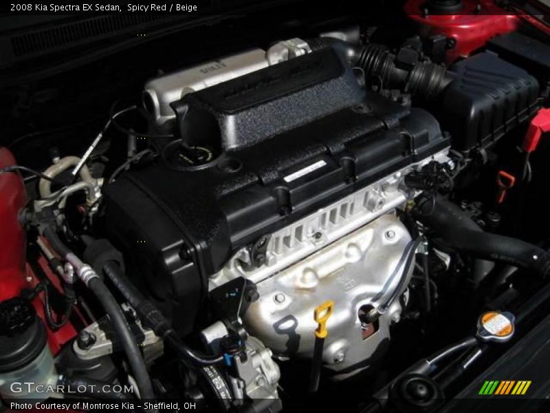 Spicy Red / Beige 2008 Kia Spectra EX Sedan