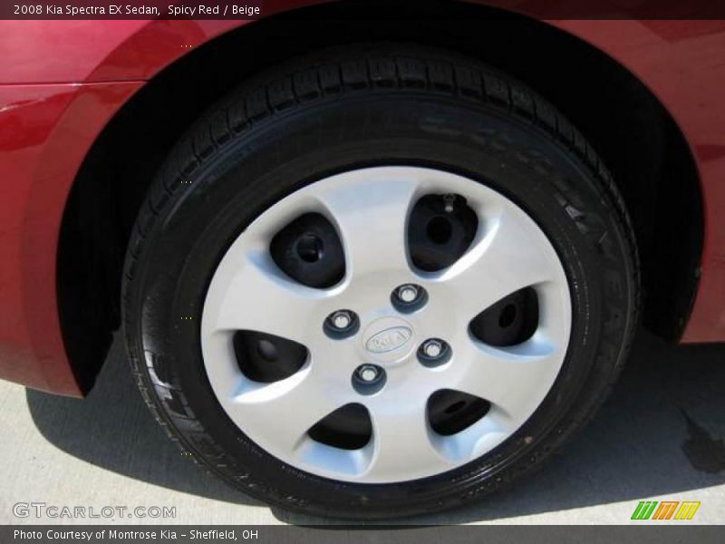 Spicy Red / Beige 2008 Kia Spectra EX Sedan