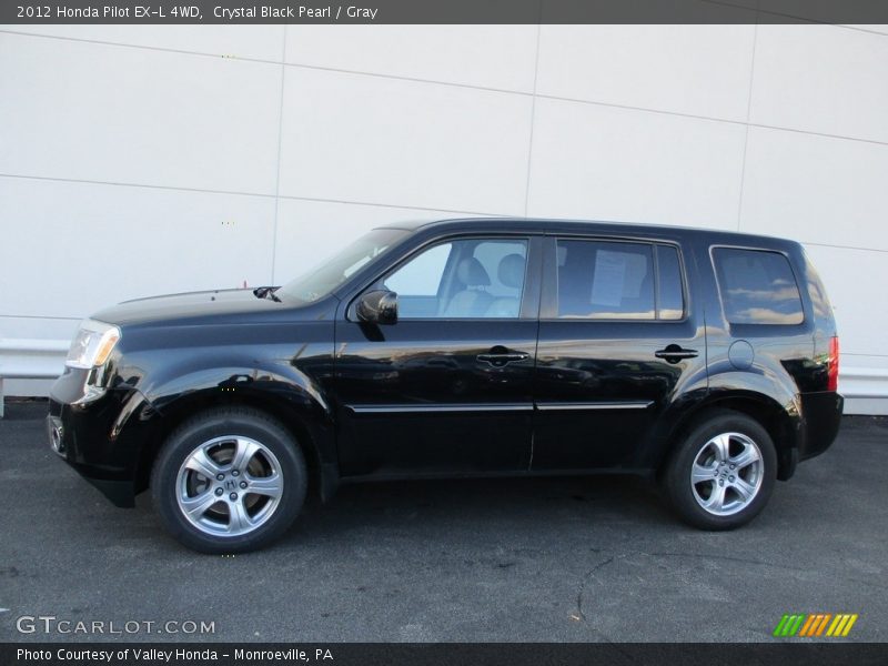 Crystal Black Pearl / Gray 2012 Honda Pilot EX-L 4WD
