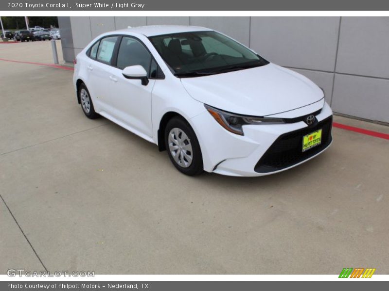 Super White / Light Gray 2020 Toyota Corolla L