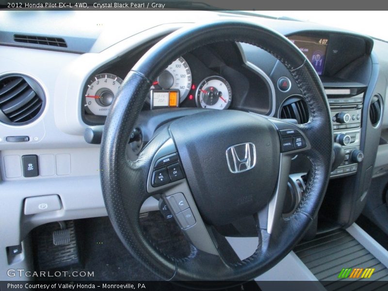 Crystal Black Pearl / Gray 2012 Honda Pilot EX-L 4WD